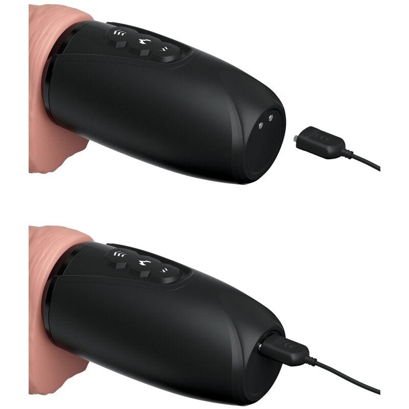 King Cock Tripla Minaccia Plus vibratore pelle chiara riscaldante