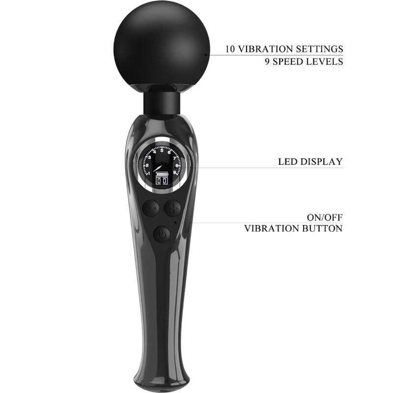 Pretty Love Skyler vibratore massaggiatore nero LCD