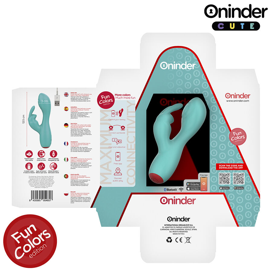 Oninder Cute Love Bunny Tapping vibratore rabbit con app