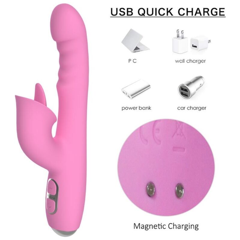 Nalone T-May vibratore spinta rosa silenzioso