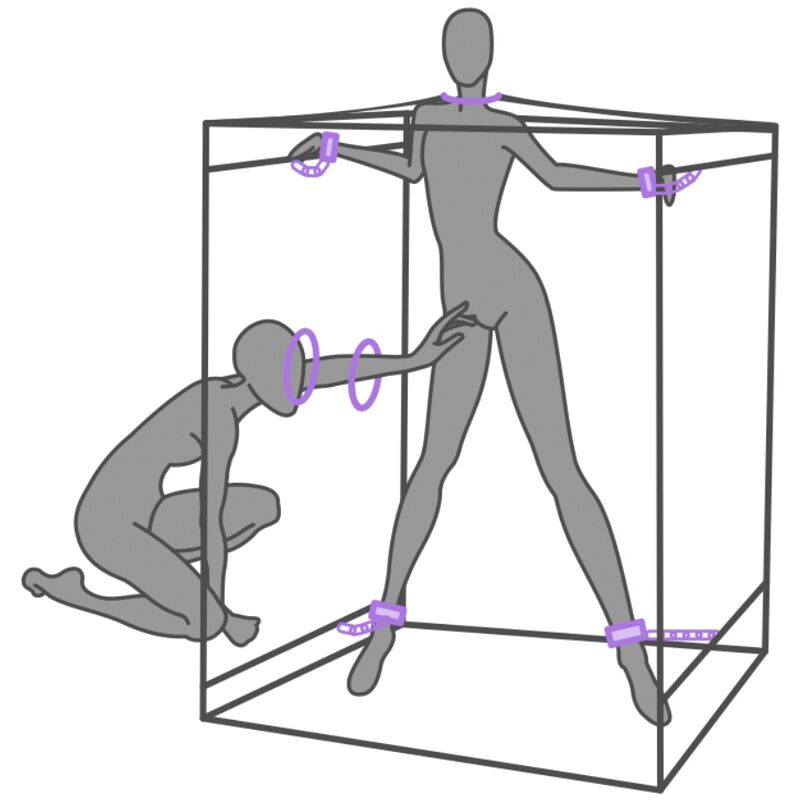Secret Dome Scandale cabina bondage viola 100x100 cm
