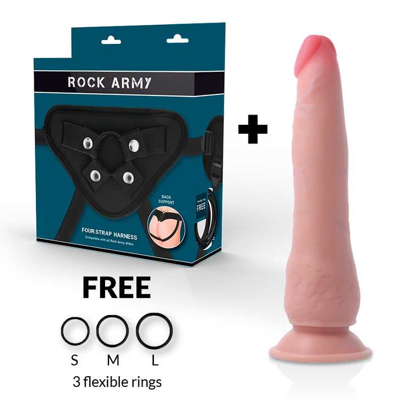 RockArmy Crusader strap-on con imbracatura 21,5 cm