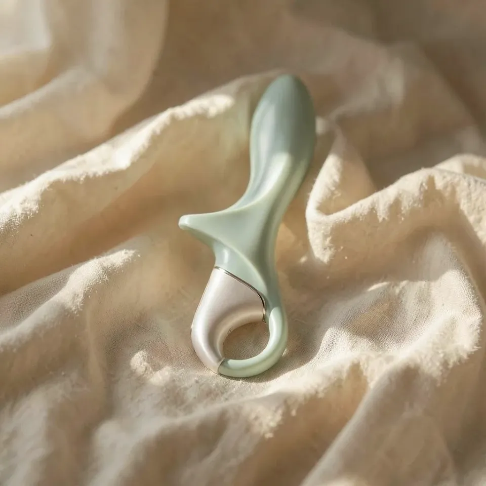 Satisfyer Air Pump Booty 3 plug gonfiabile grigio verde