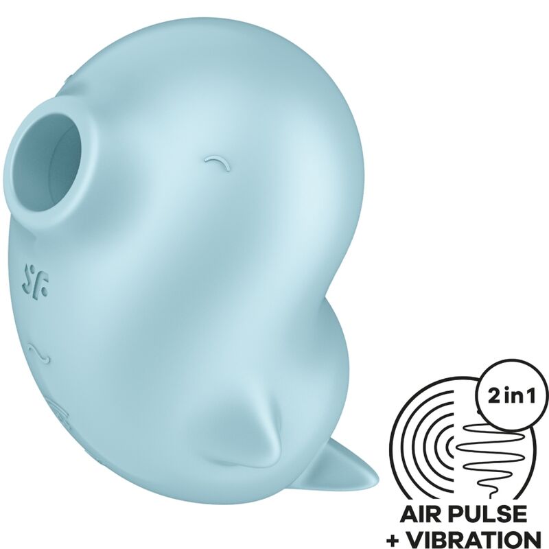 Satisfyer Sassy Seal Blu stimolatore clitoride air pulse 2 motori