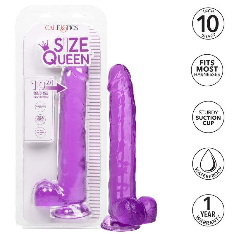CalExotics Size Queen dildo realistico viola ventosa