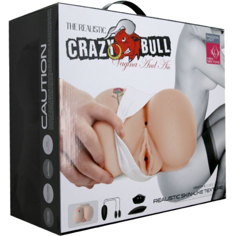 Crazy Bull Busto Tatuato Masturbatore Doppio Vibrante