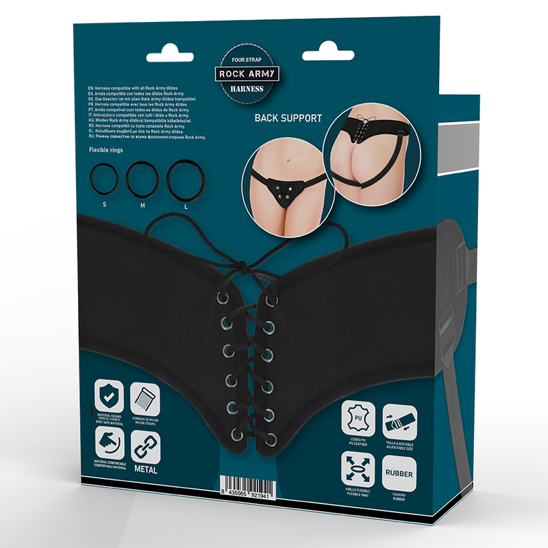 RockArmy imbracatura regolabile nylon 3 anelli silicone