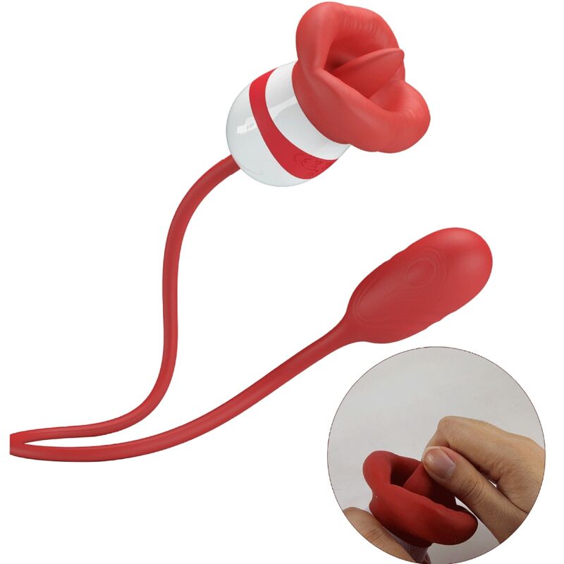 Pretty Love Aliyah stimolatore clitorideo rosso in silicone