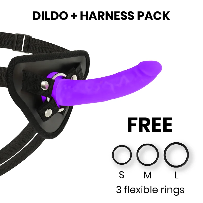 Delta Club Viola 17 strap-on con imbracatura silicone 17 cm