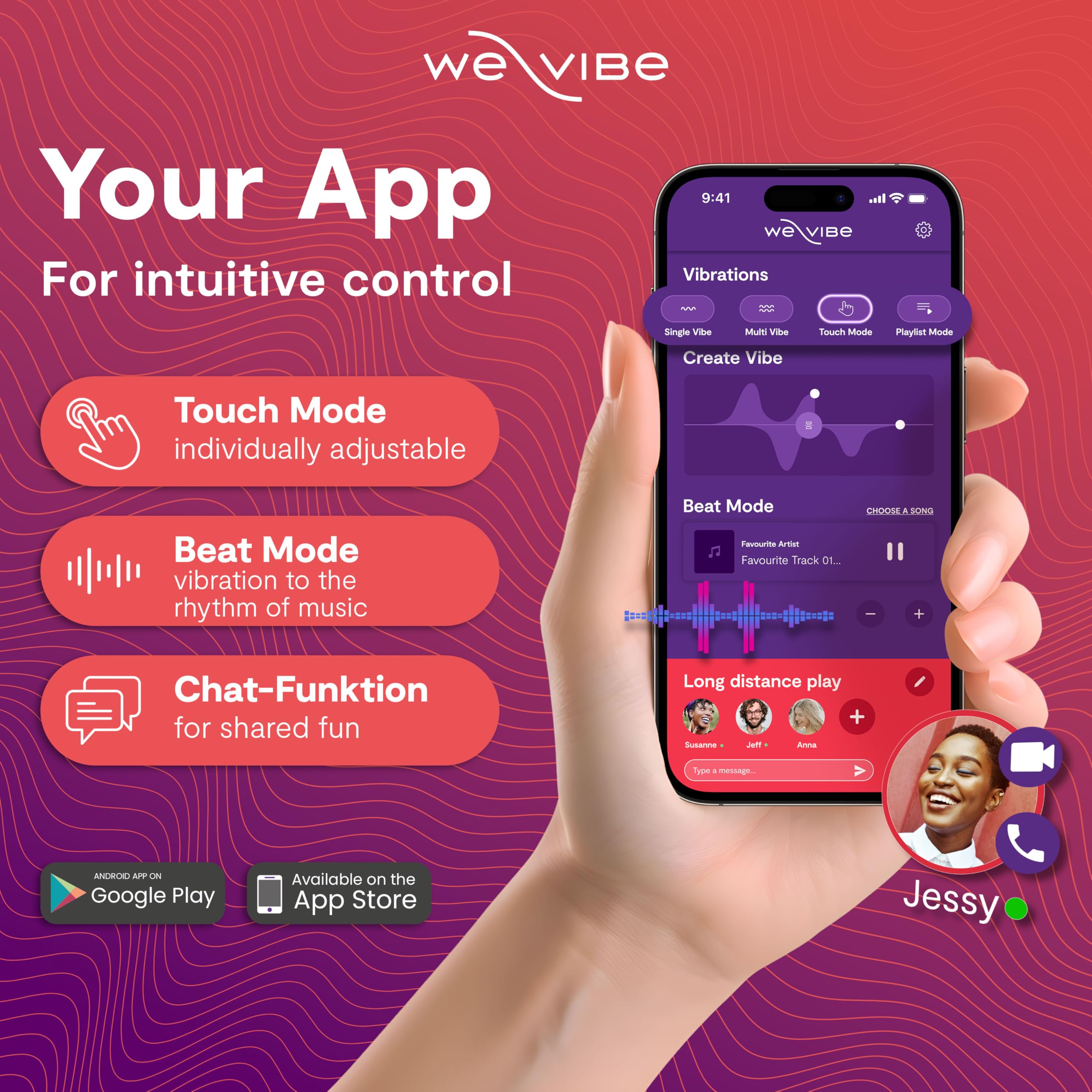 We-Vibe Chorus vibratore coppia arancione con app
