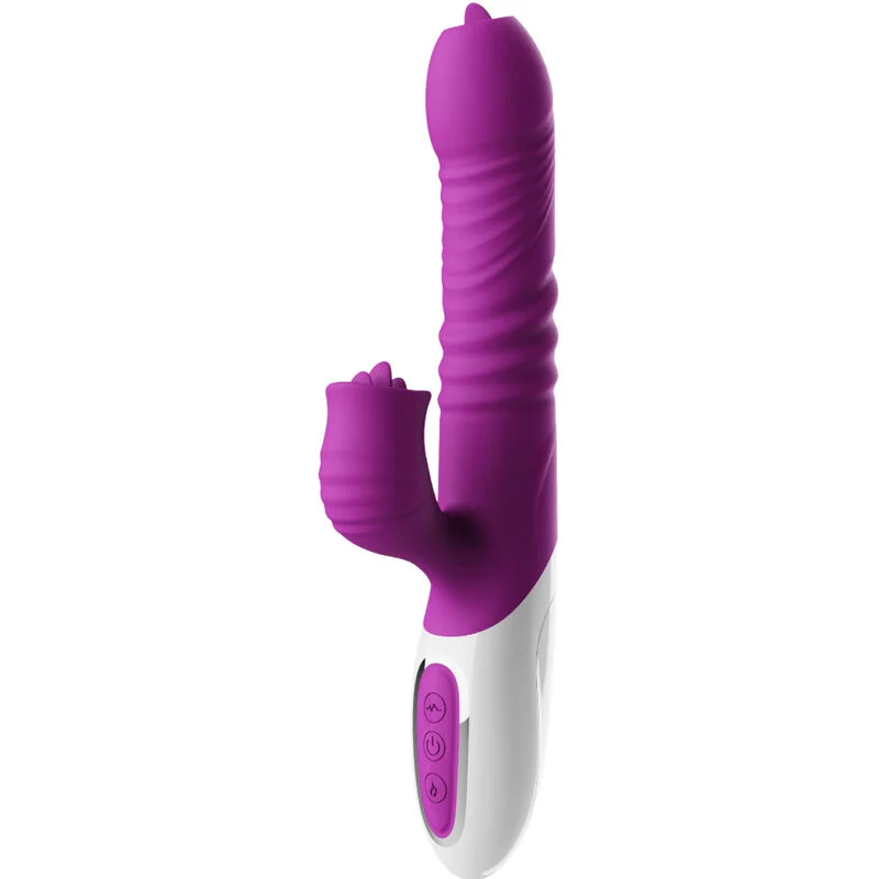 Armony Doppia Lingua vibratore riscaldante viola 21,9 cm