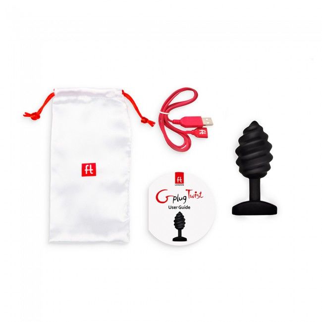G-Vibe Gplug Twist plug anale vibrante nero costato