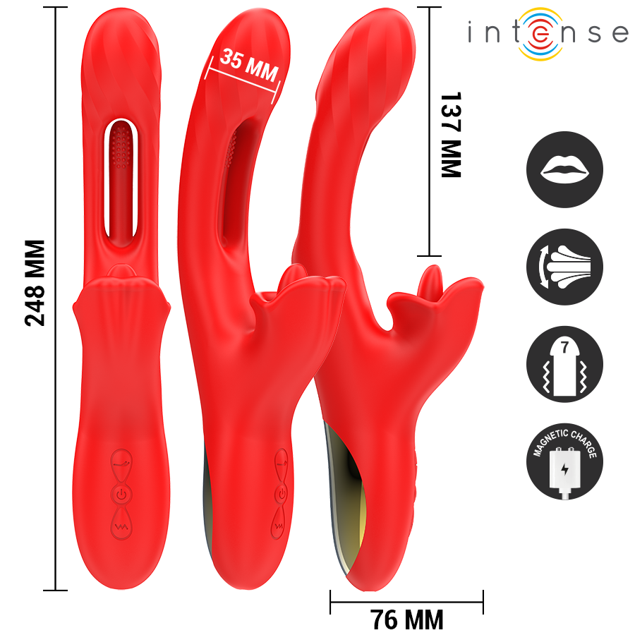 Intense Jessica vibratore rabbit con lingua rotante
