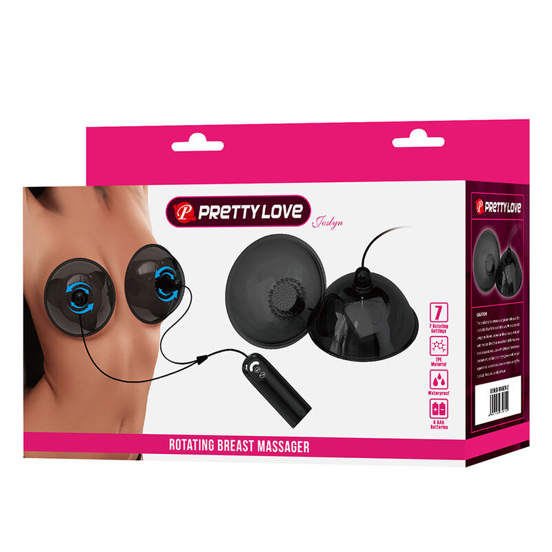 Pretty Love stimolatore capezzoli rotante nero 7 modi