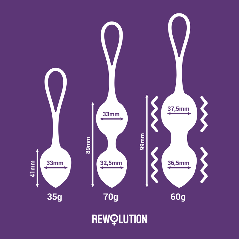 Rewolution Rewobeads palline vaginali set 3 pezzi vibrante