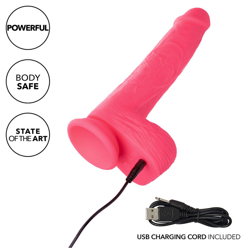 CalExotics Studs Realistic vibratore rosa spingente ventosa