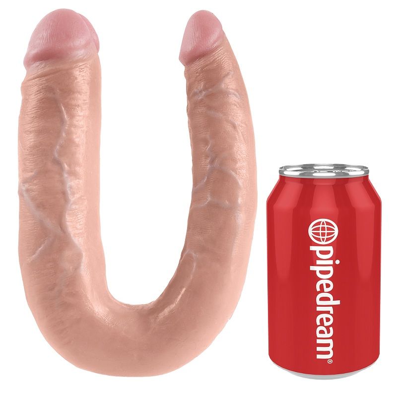 King Cock Double Trouble U Grande dildo a U flesh