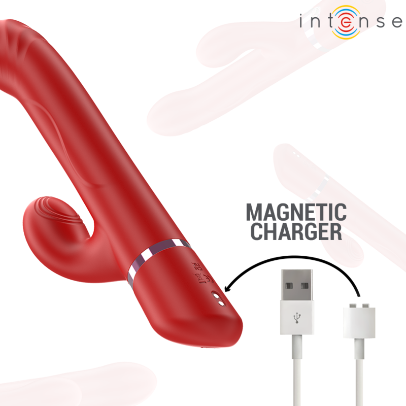 Intense Lele vibratore rotante rosso 3 in 1