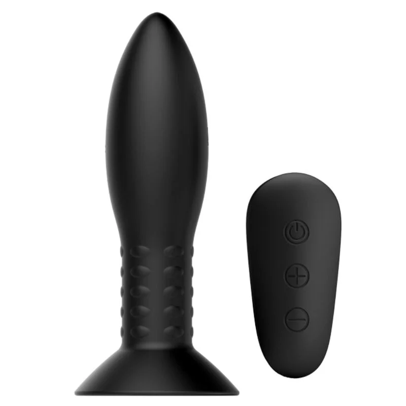 Mr. Play Spina Rotante plug anale vibrante nero telecomando