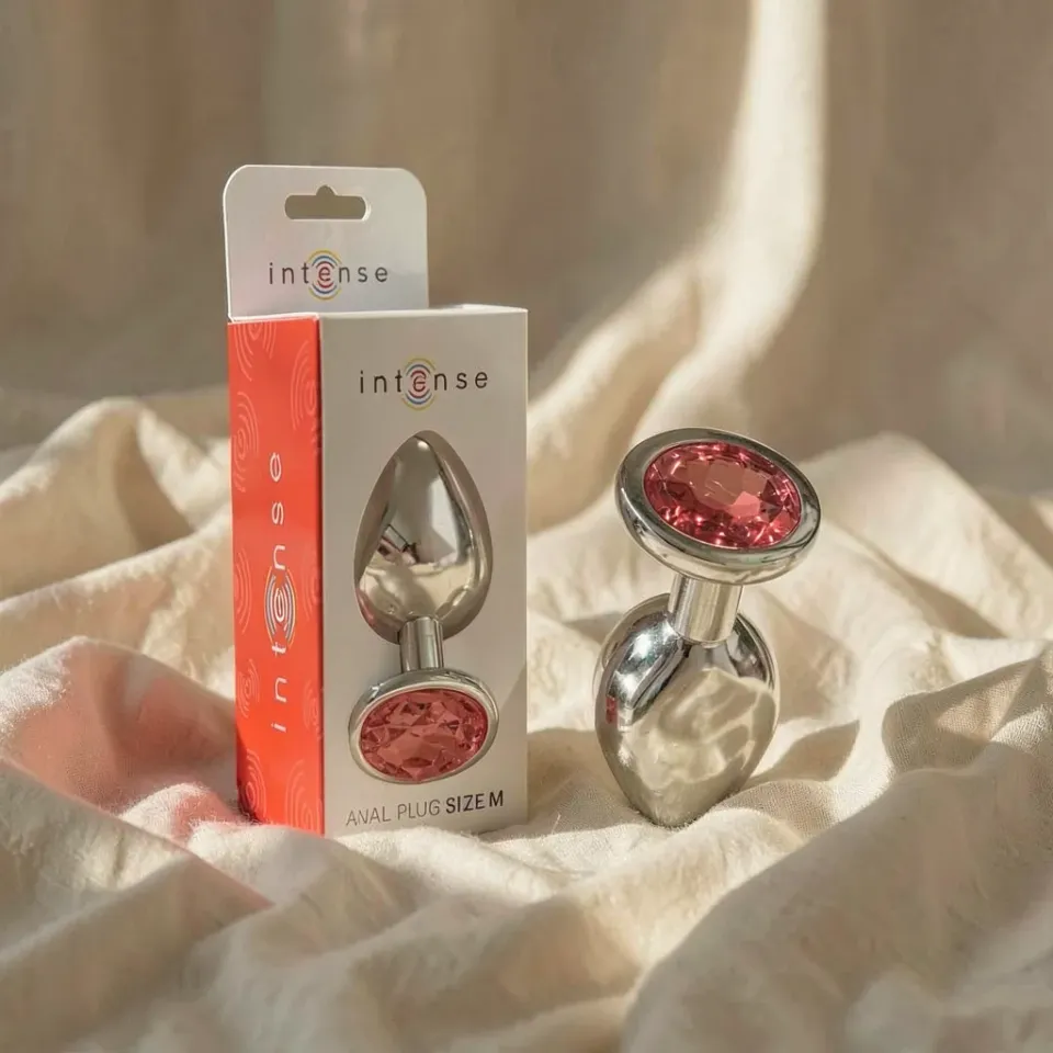 Intense Gioiello Rosso plug anale metallo M rosso