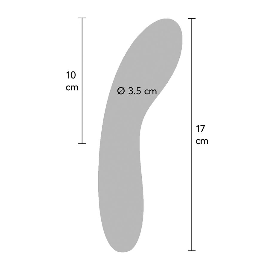 LUZ Luminate Nero vibratore punto G silicone 17 cm
