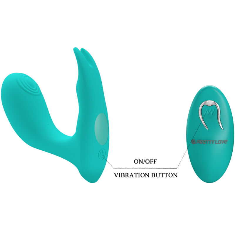 Pretty Love Idabelle vibratore rabbit blu con telecomando