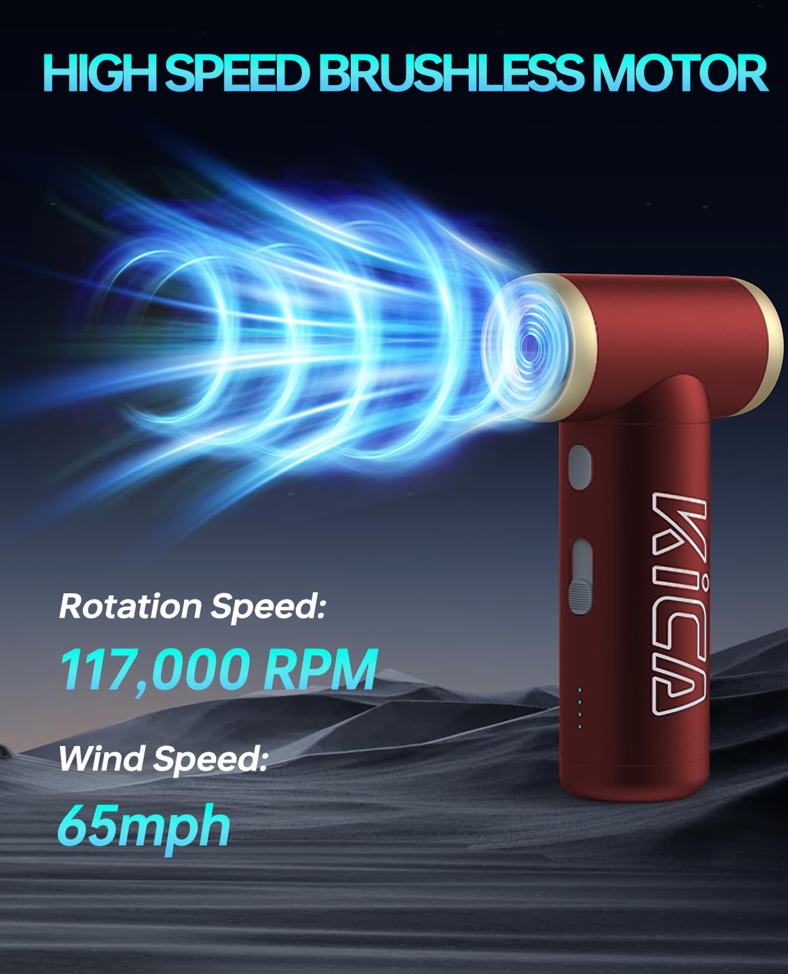 Kica JetFan 2S spolverino elettrico metallo 117000 giri/min