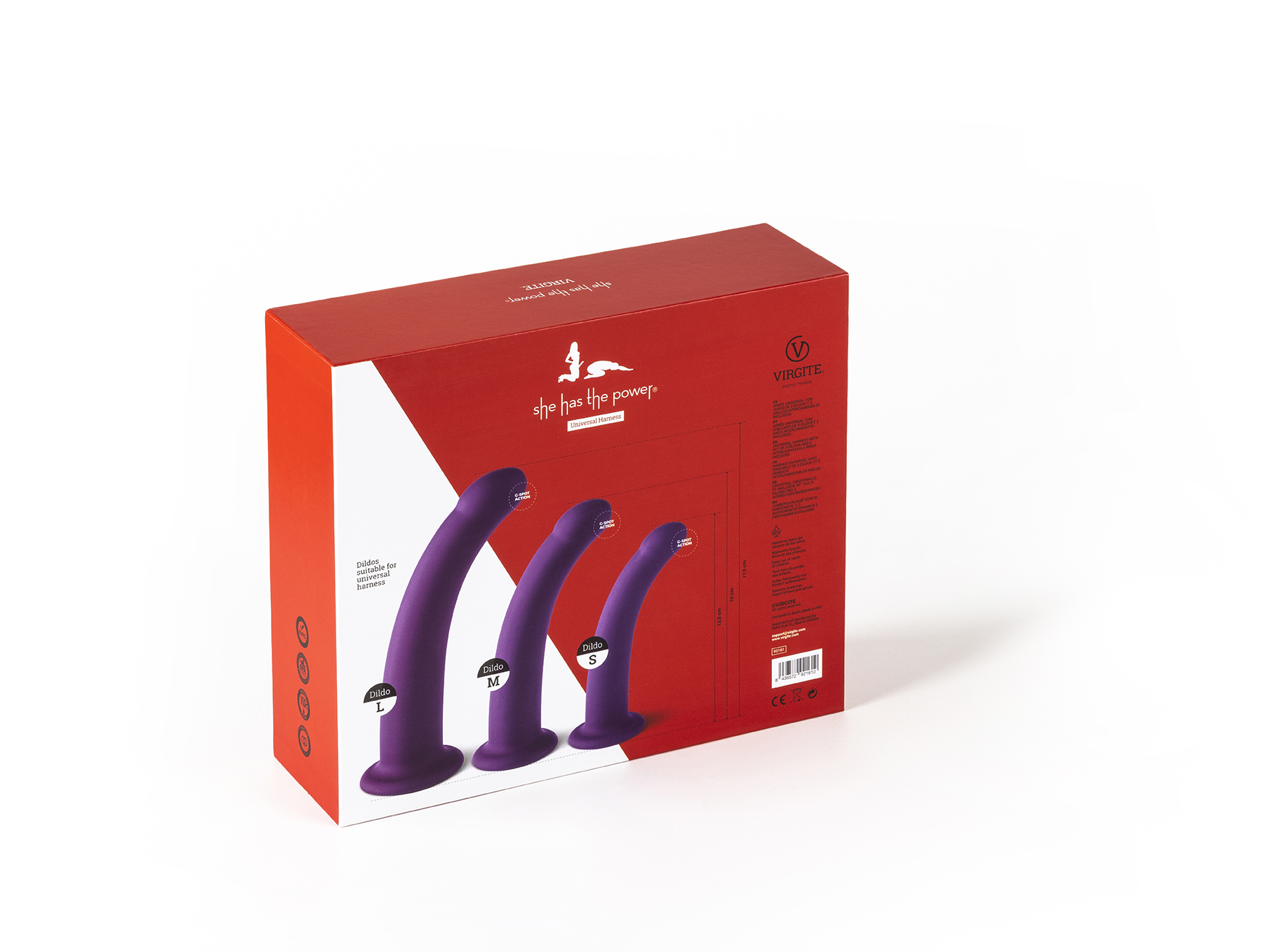 Virgite Love Hit Set 3 Dildo Viola S/M/L morbidi