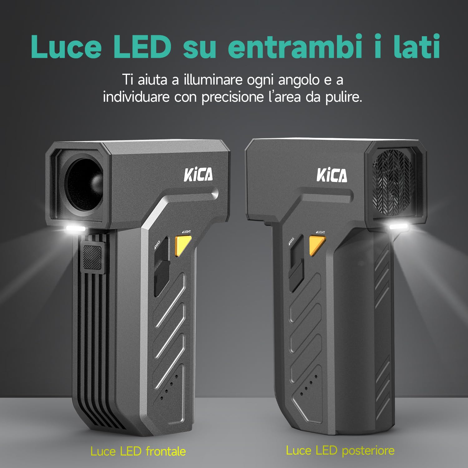 Kica JetFan Ultra spolverino elettrico 48 m/s con LED