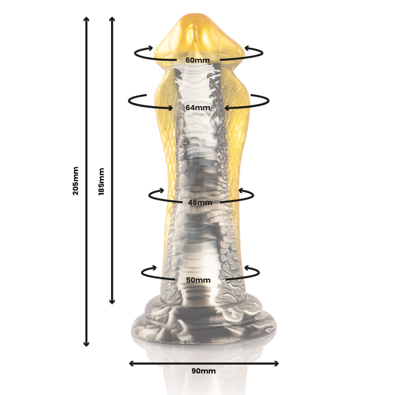 Epic Cybersilicock Drakon dildo silicone giallo 185 mm