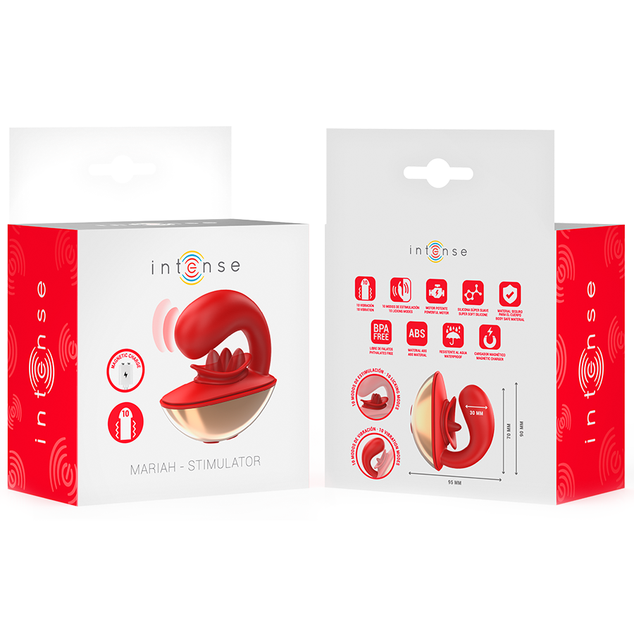 Intense Mariah Rosso vibratore punto G silicone silenzioso
