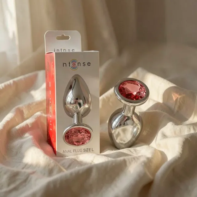 Intense Gioiello Rosso plug anale metallo taglia L