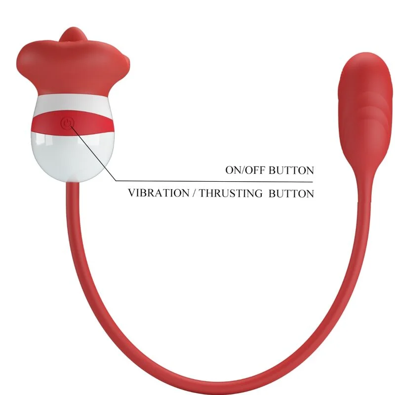 Pretty Love Aliyah stimolatore clitorideo rosso in silicone