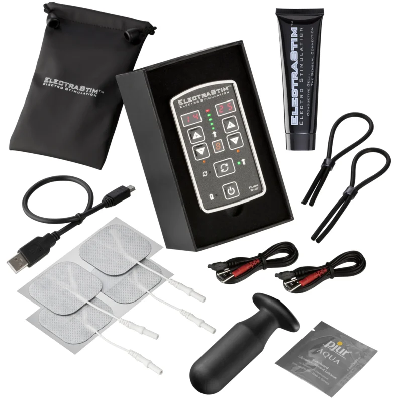 ElectraStim Flick Duo EM80 elettrostimolatore kit completo doppio canale