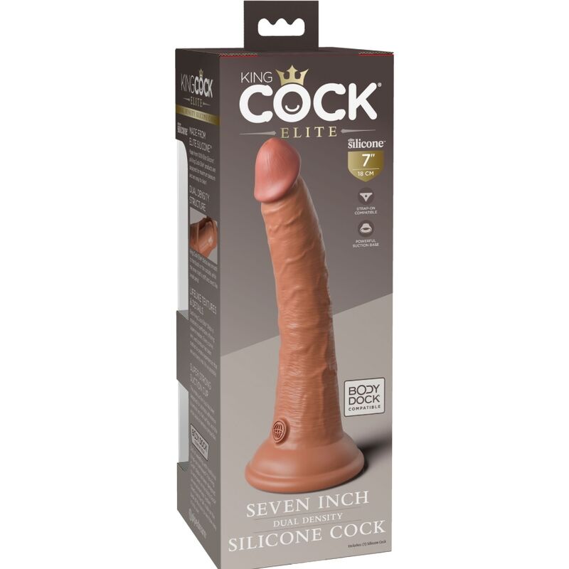 King Cock Elite dildo 17,8 cm caramel doppia densità