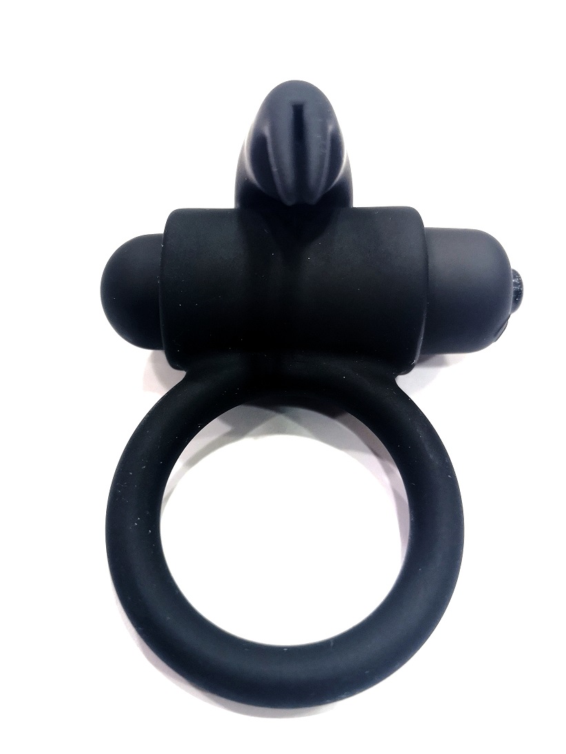 Love Hit Essentials E9 anello vibrante nero silicone