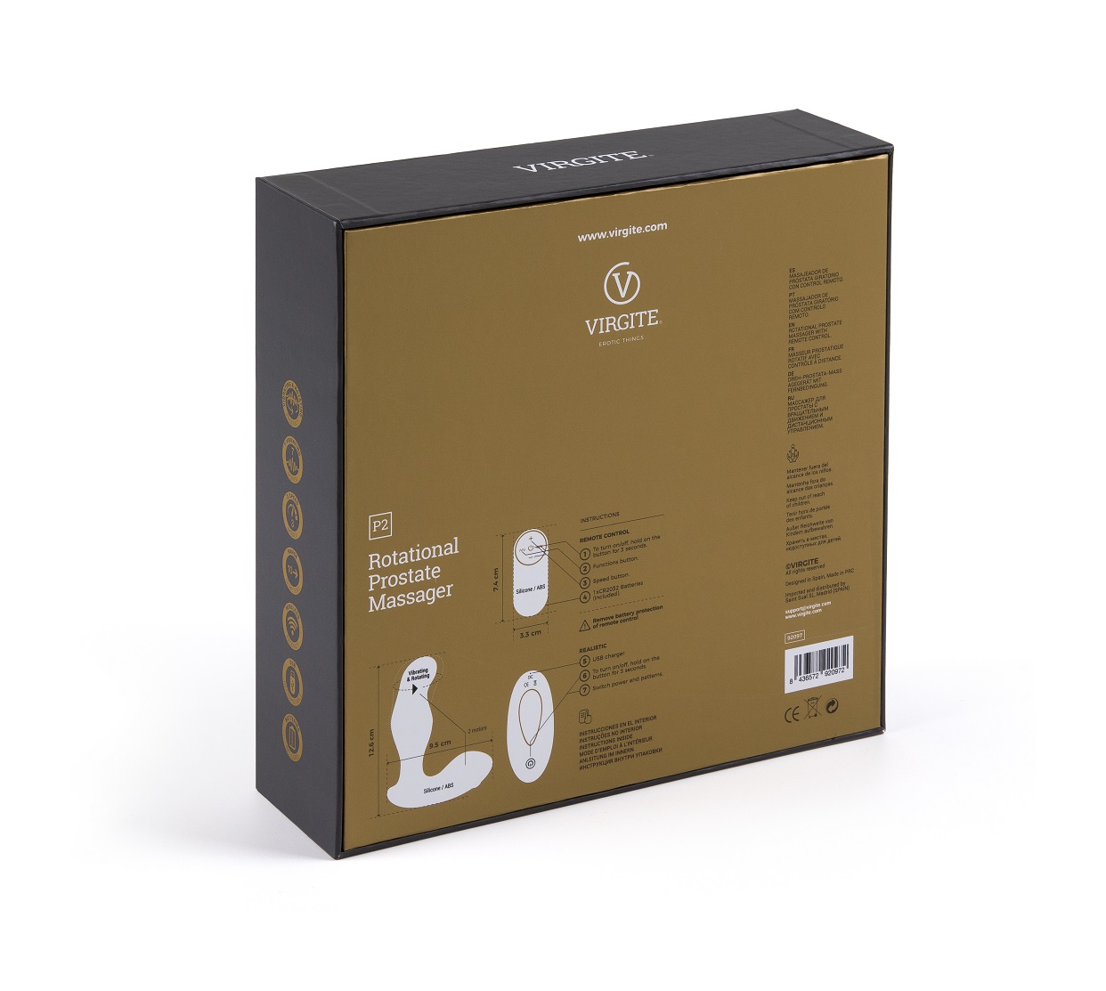 Virgite Love Hit P2 vibratore prostatico telecomando silicone