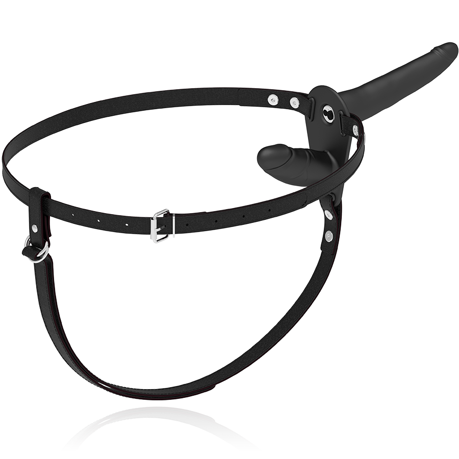 Fetish Submissive Harness doppia penetrazione strap-on nero
