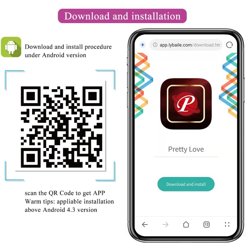 Pretty Love August vibratore di coppia con app viola