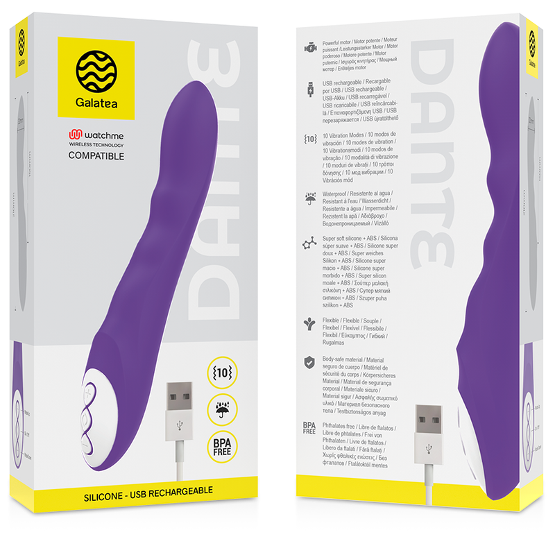 Galatea Dante vibratore lilla 10 modalità silicone
