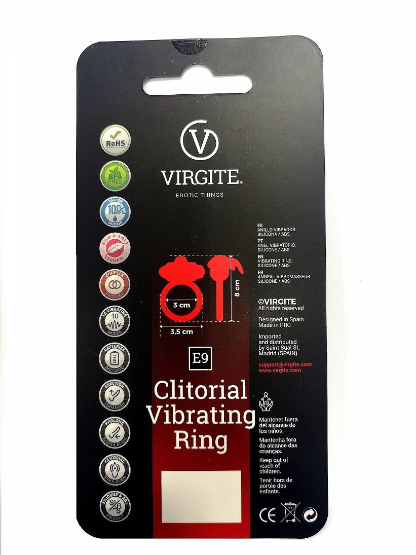 Love Hit by Virgite E9 anello vibratore rosa silicone