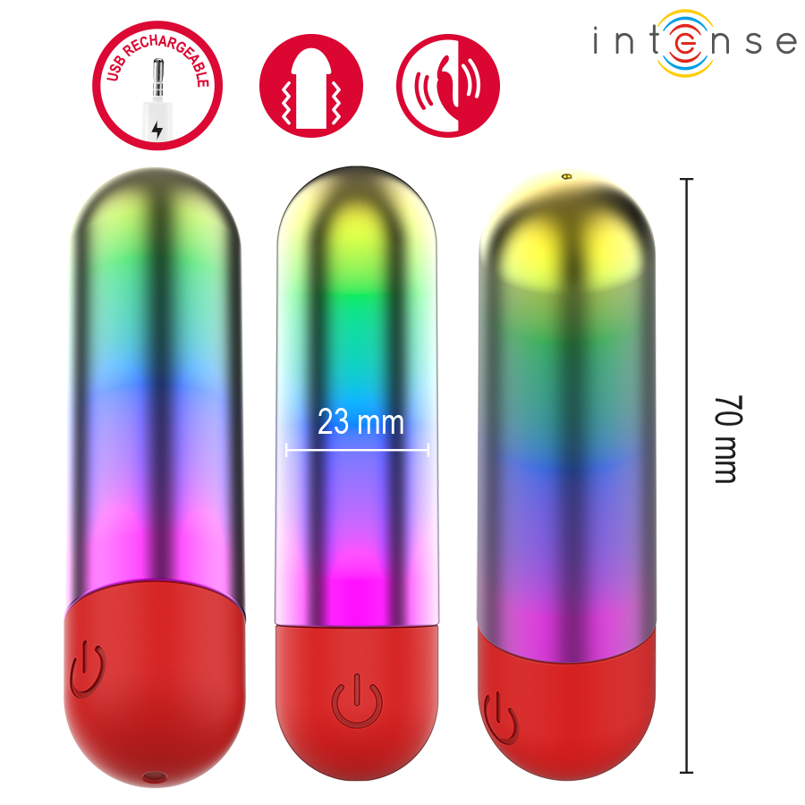 Intense Debbie mini vibratore clitorideo arcobaleno 10 programmi