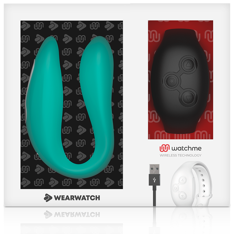 Frutille Wearwatch Dual vibratore di coppia acquamarina con orologio