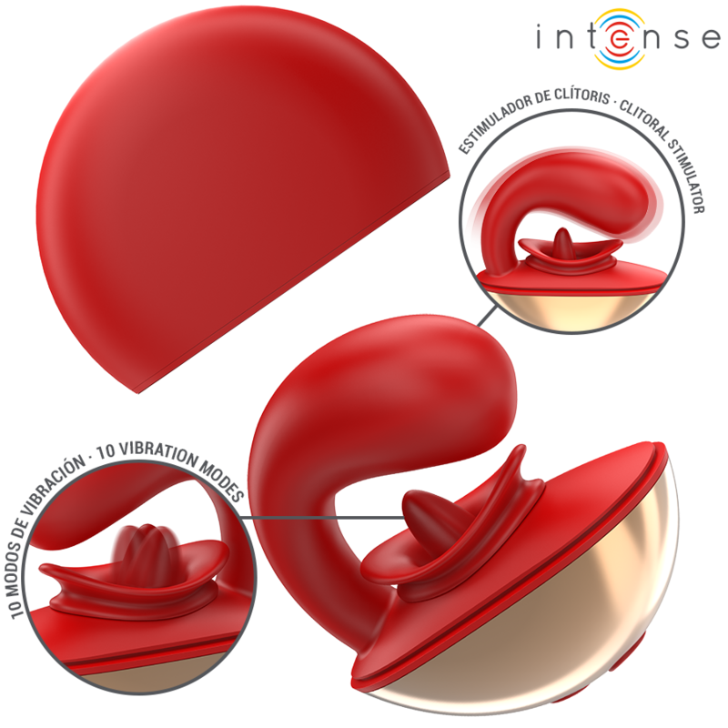 Intense Mariah Rosso vibratore punto G silicone silenzioso