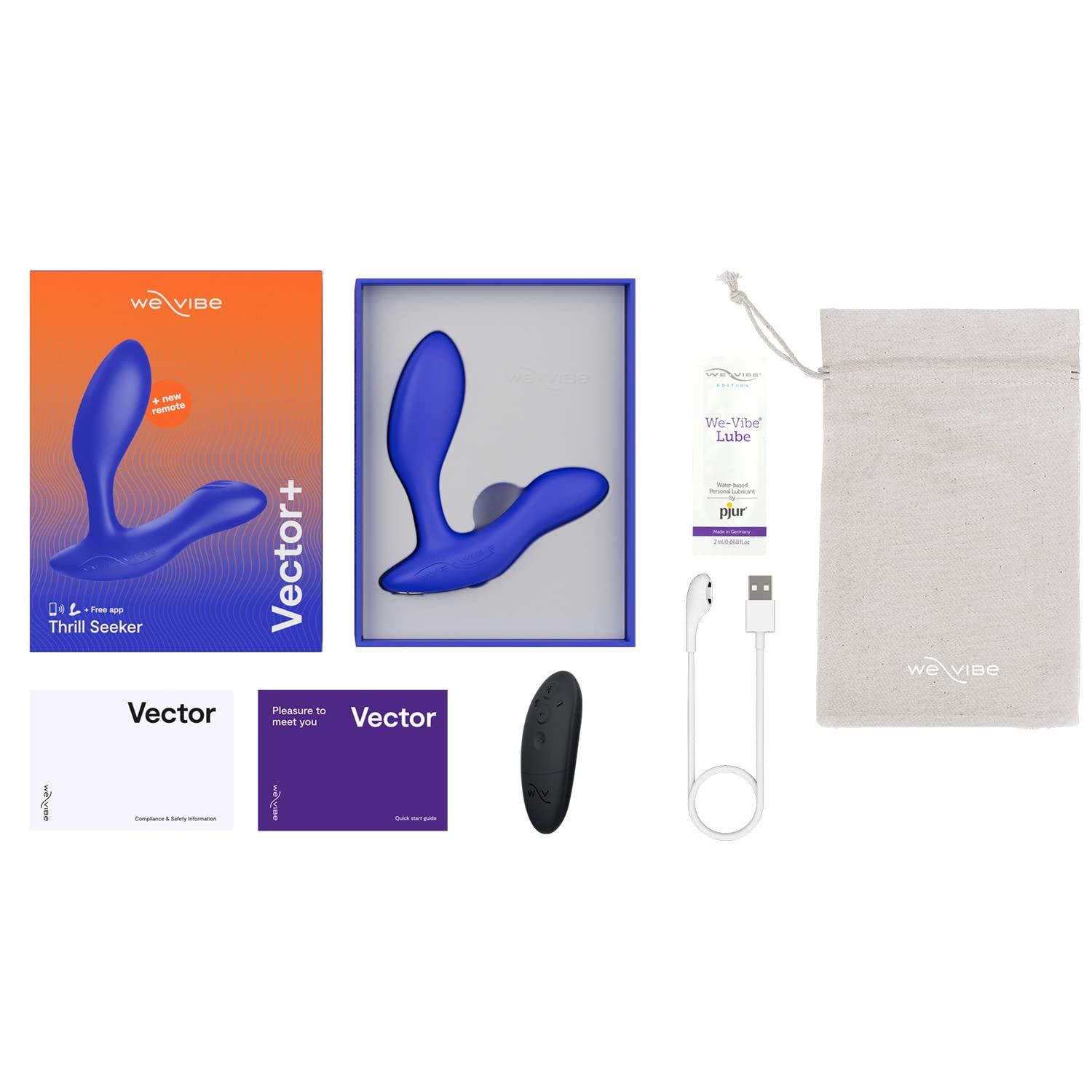 We-Vibe Vector+ plug anale prostata blu app