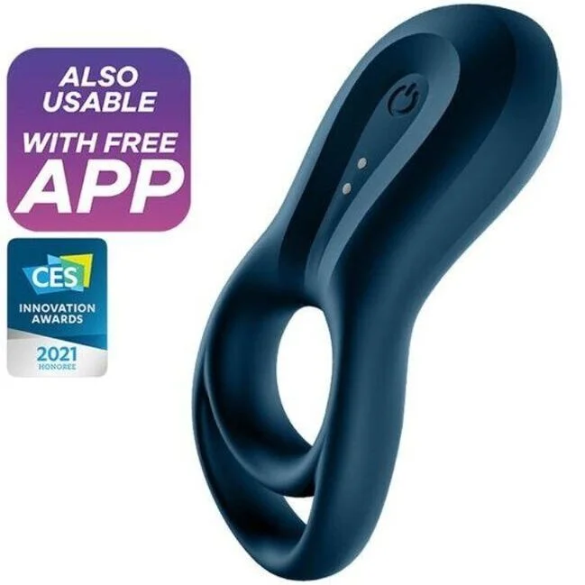 Satisfyer Epic Duo anello vibrante coppia blu 12 programmi