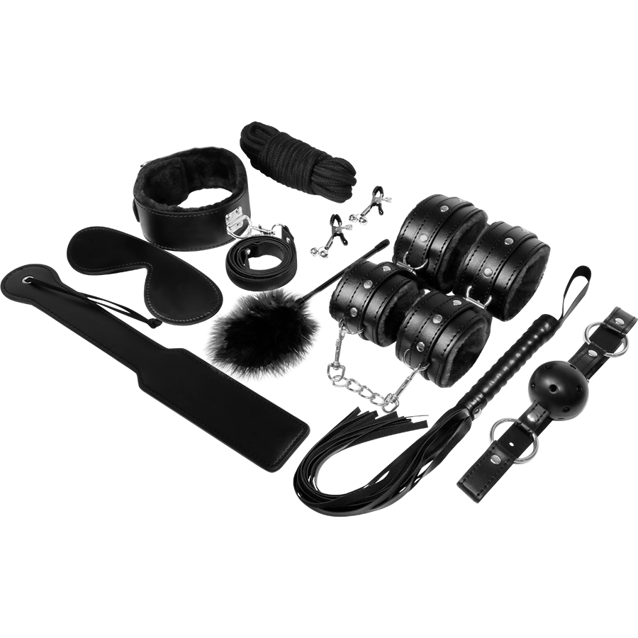 Experience Kit BDSM Nero 11 pezzi completo