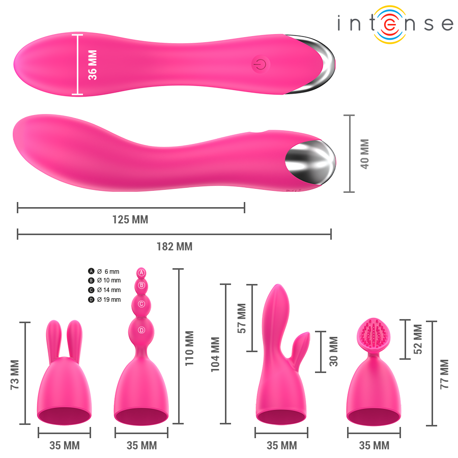 Intense Cher vibratore clitorideo 20 modi 4 testine