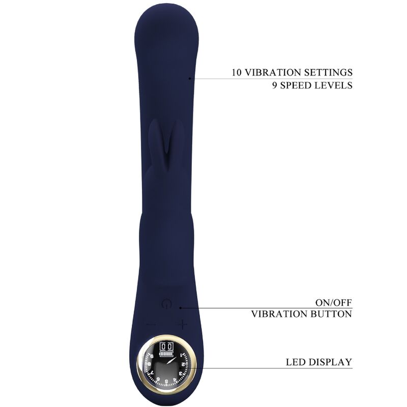 Pretty Love Lamar Blu vibratore rabbit blu 10 modalità
