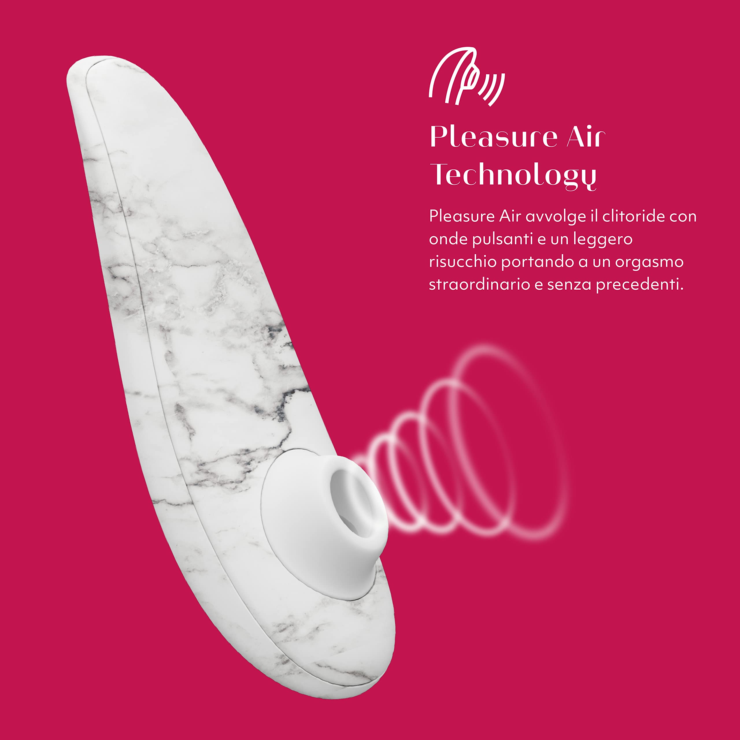 Womanizer Marilyn Monroe stimolatore clitorideo bianco marmo 10 intensità